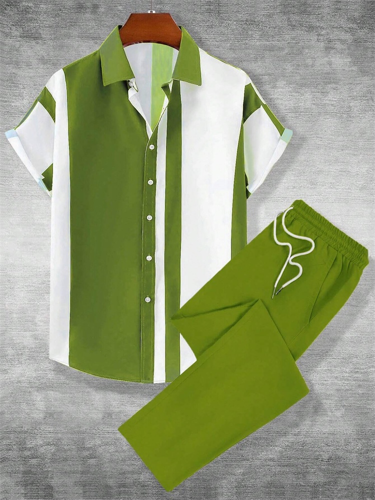 Street Fashion Men 2025 - 2025 الخريف بسيط مخطط ثلاثية الأبعاد
