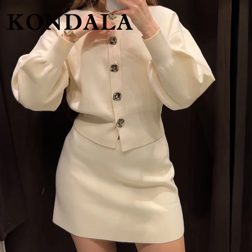 Fashion Street Night - KONDALA أنيقة فاخرة أنيقة بدلة بيضاء
