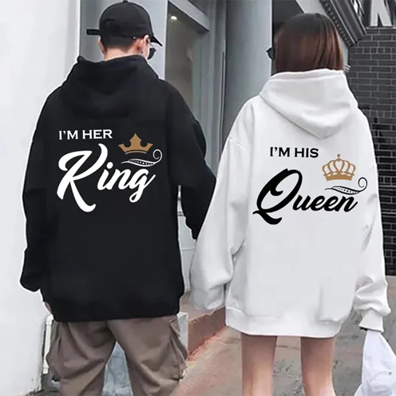 Queen Street Fashion - هودي بأكمام طويلة للأزواج 2026، زي