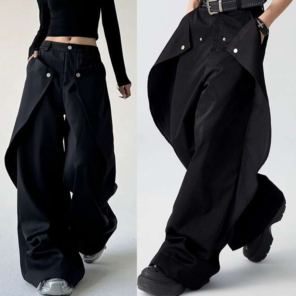 رجل بنطلون خياطة طبقة مزدوجة ت - مراجعة Street Fashion Men 2025 وسعره