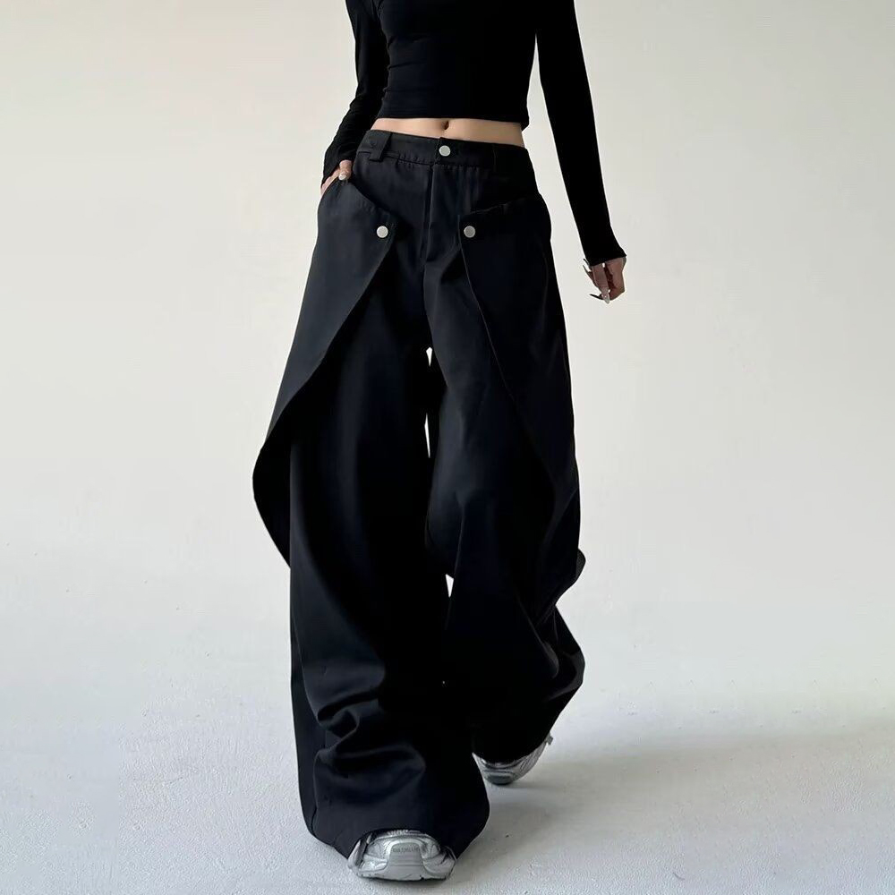 رجل بنطلون خياطة طبقة مزدوجة ت - مراجعة Street Fashion Men 2025 وسعره